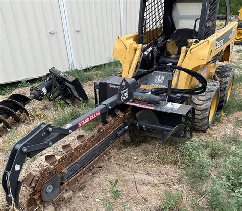 cost to rent a skid steer tiller|tractor with trencher attachment rental.